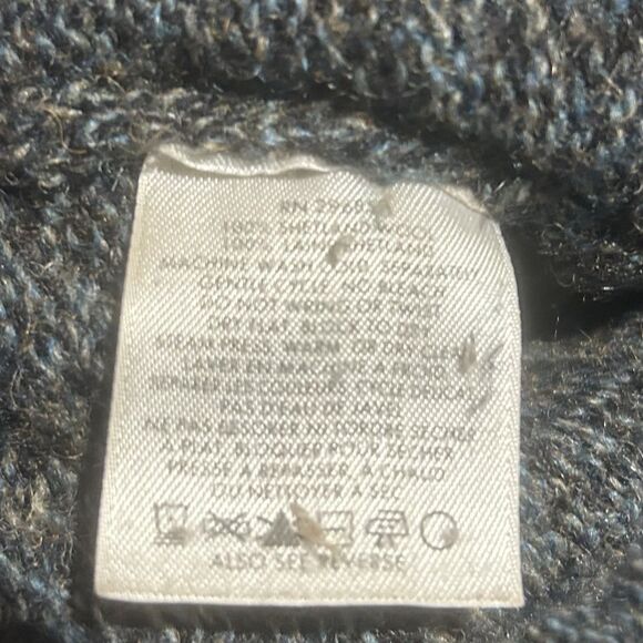 Pendleton Men's 100% Shetland Wool Cardigan Five Button Sweater Size L Charcoal - Picture 5 of 6